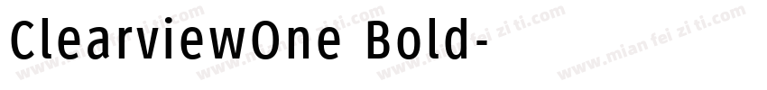 ClearviewOne Bold字体转换